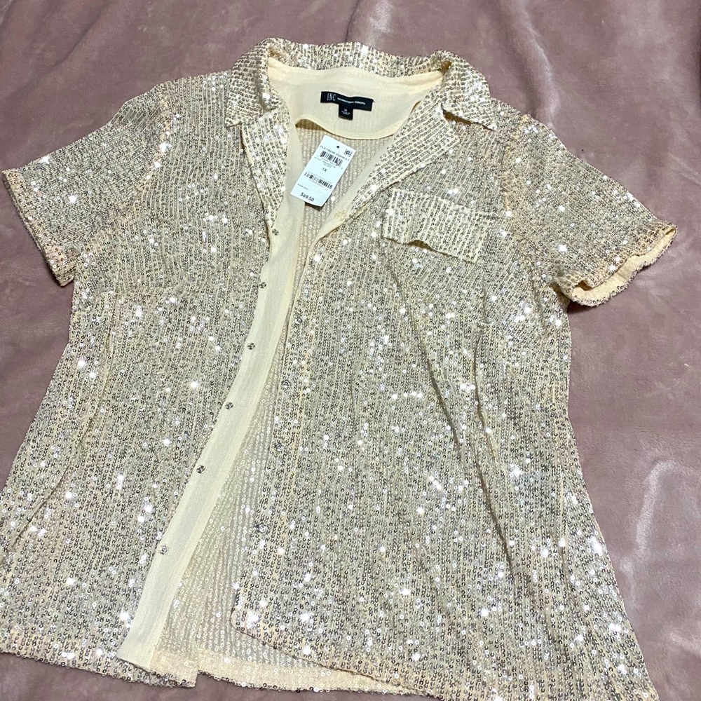 INC Sequin Top